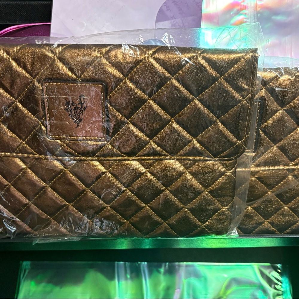 Younique Gold Quilted Clutch